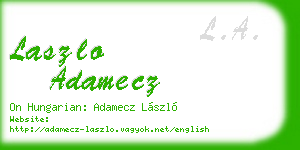 laszlo adamecz business card
