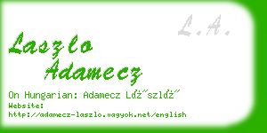 laszlo adamecz business card